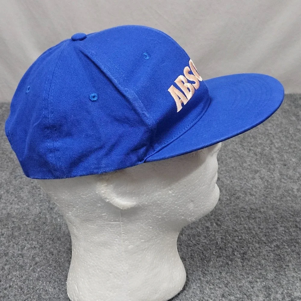 Y2K Absolut Vodka Snapback Hat Blue Logo Promo Cap Streetwear Barware Dadhat